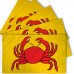 Crab Yellow 3' x 5' Polyester Flag - 5 Pack
